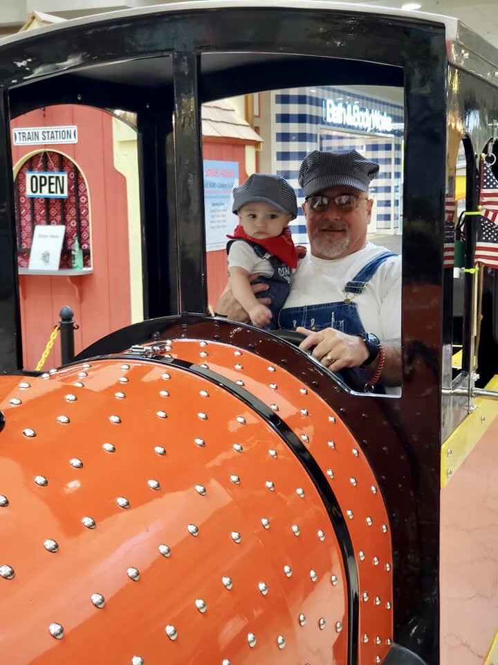 Birthday party ride on the All Smiles Aboard train